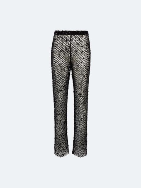 LAPOINTE Mesh Sequin Flare Pant