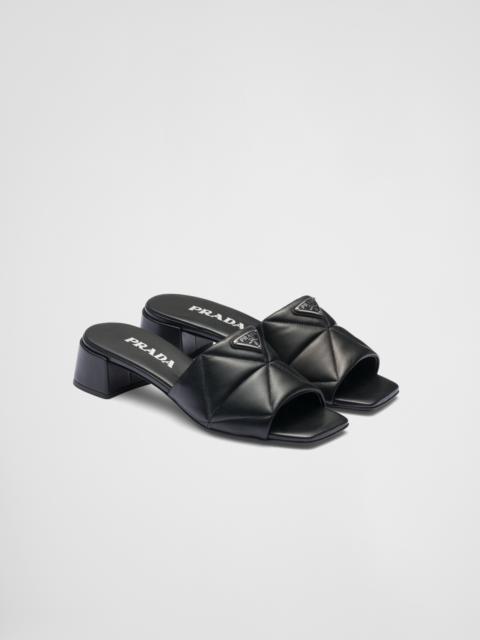 Prada Quilted nappa leather slides