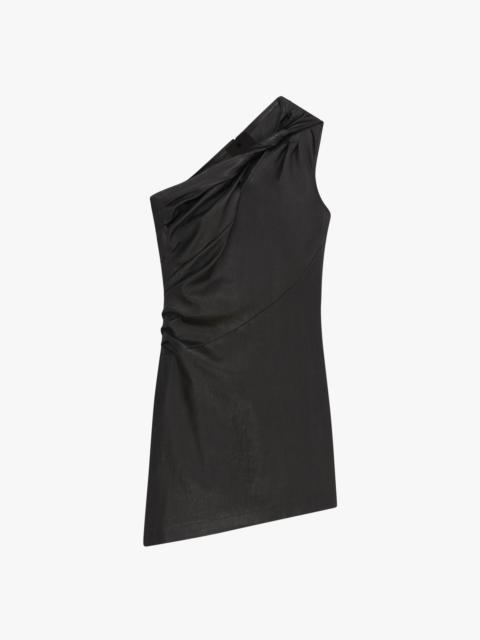 Givenchy ASYMMETRICAL MINI DRESS IN LEATHER