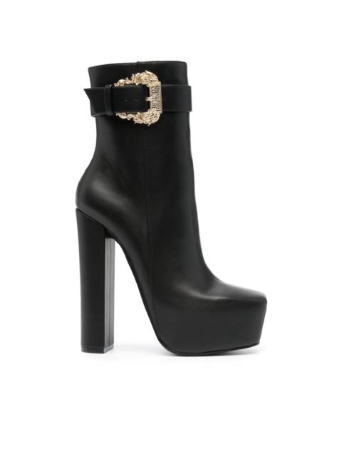 VERSACE JEANS COUTURE Barocco-buckle 140mm platform boots