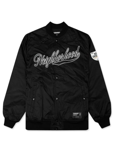 NEIGHBORHOOD BASEBALL JACKET - BLACK