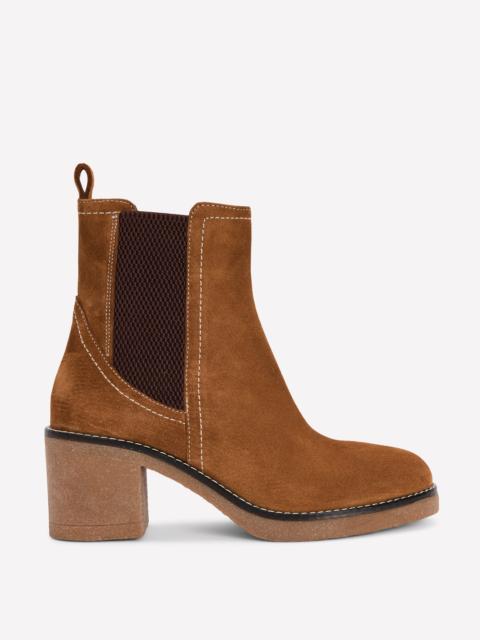 BODEN Heeled Crepe Chelsea Boots-Golden Brown