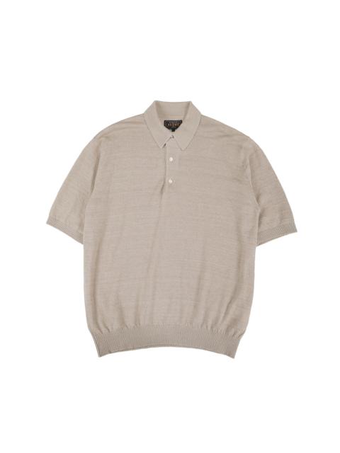 BEAMS PLUS Knit Polo Hemp Light Grey
