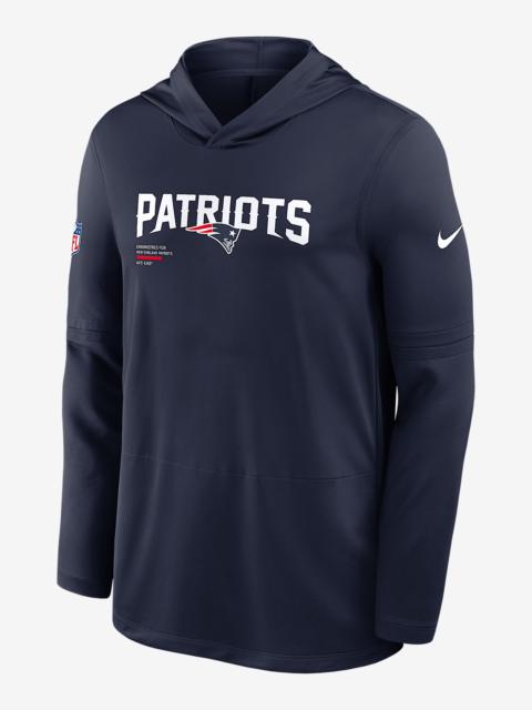 Nike New England Patriots Pure Fury Sideline Men's Nike Dri-FIT NFL Long-Sleeve Hooded Top