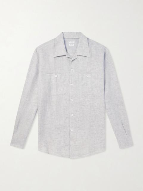 Brunello Cucinelli Hemp, Linen and Cotton-Blend Shirt Gray