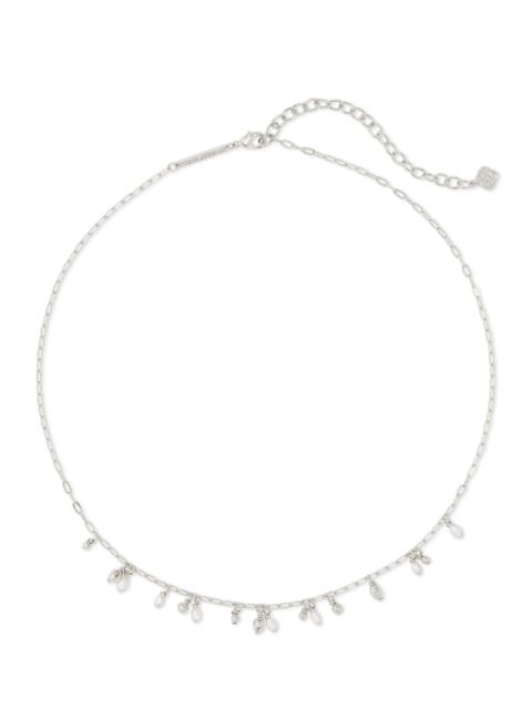 KENDRA SCOTT Mollie Silver Choker Necklace in Freshwater Cultured Pearl