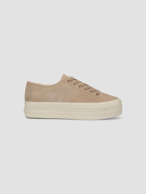 VERONICA BEARD Women's Truett Suede Platform Low-Top Sneakers - Sand