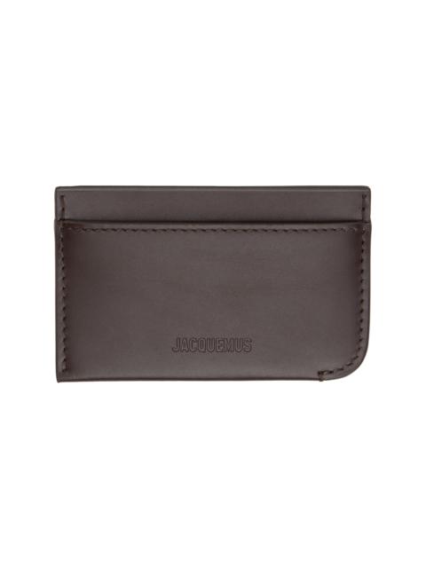 JACQUEMUS Brown 'Le Porte Curvo' Card Holder