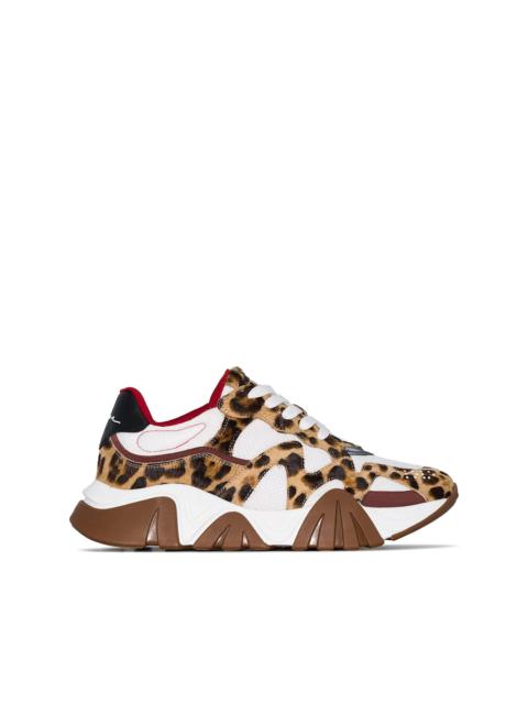 VERSACE leopard 인쇄 운동화