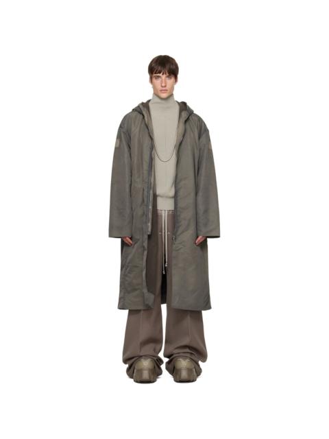 Rick Owens Gray Tower Wide Mac Coat