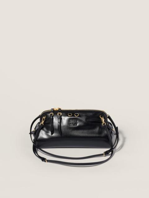 Miu Miu Caprice shiny leather clutch