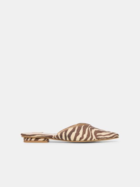 dolce vita ELM FLATS BEIGE ZEBRA RAFFIA