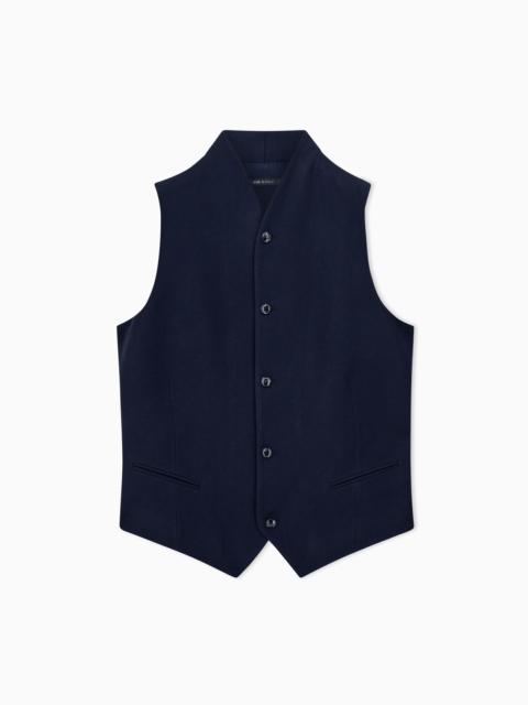 GIORGIO ARMANI WAISTCOAT REGULAR FIT IN FLUID VIRGIN WOOL