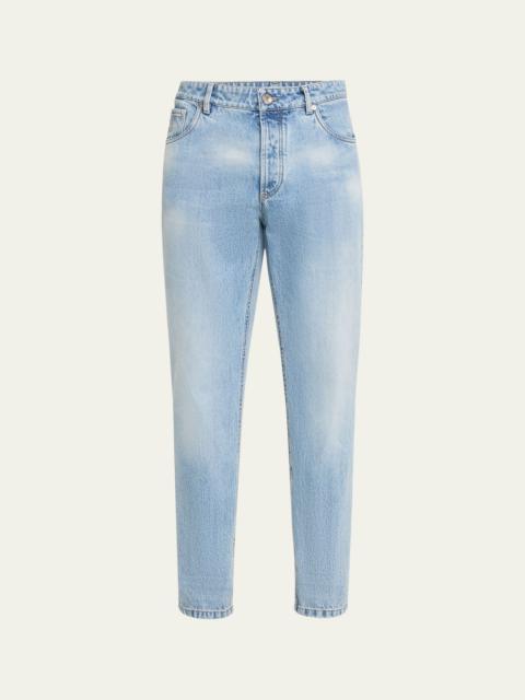 Men's Slim Light-Wash Denim Jeans