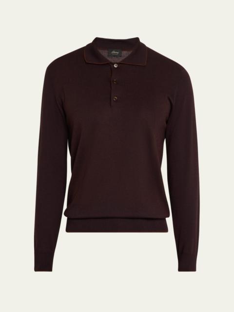 Men's Wool-Silk Polo Shirt