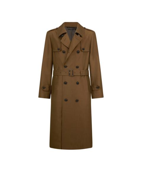 TOM FORD WOOL SILK FAILLE TRENCH COAT