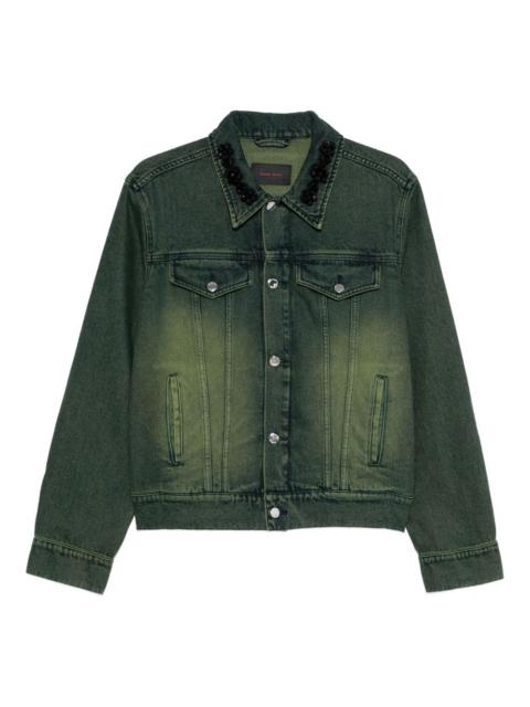 Simone Rocha embellished-collar denim jacket