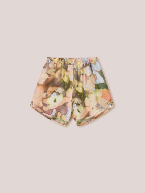 Nanushka MARY - Twill silk athletic shorts - Watercolor