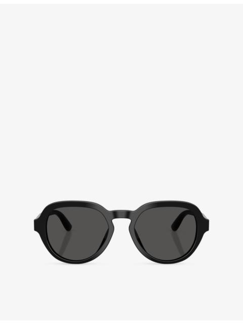 Dolce & Gabbana DG4567 Round-Frame Acetate Sunglasses