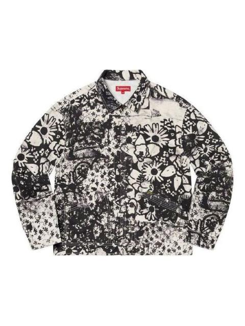 Supreme x Christopher Wool Denim Work Jacket 'White Black' SUP-FW21-298