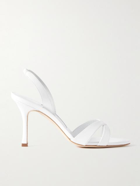 Manolo Blahnik Callasli 90 가죽 slingback 샌들
