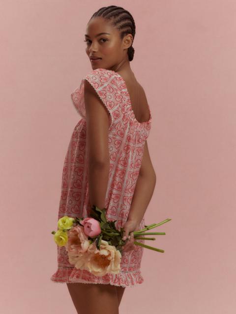 Hill House Home The Lucinda Nightgown - White Patchwork Doily Heart