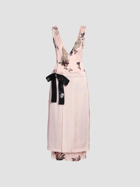 Erdem EMBROIDERED CADY SLEEVELESS MIDI DRESS