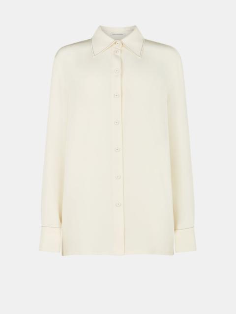 EMILIA WICKSTEAD Michio Top In Ivory Silk Crepe De Chine