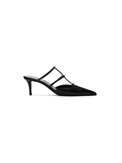 Valentino Black Rockstud Wispy Calfskin Mules