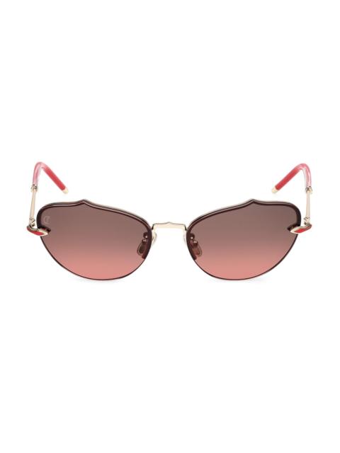Christian Louboutin Women's 59MM Cat-Eye Sunglasses - Gold Red