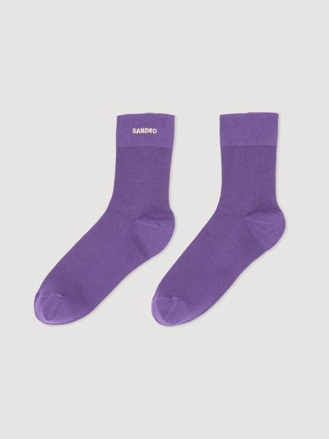Sandro Sandro embroidered socks