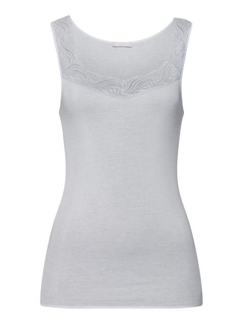 HANRO Cotton Delight Lace-Trim Cotton Tank Top