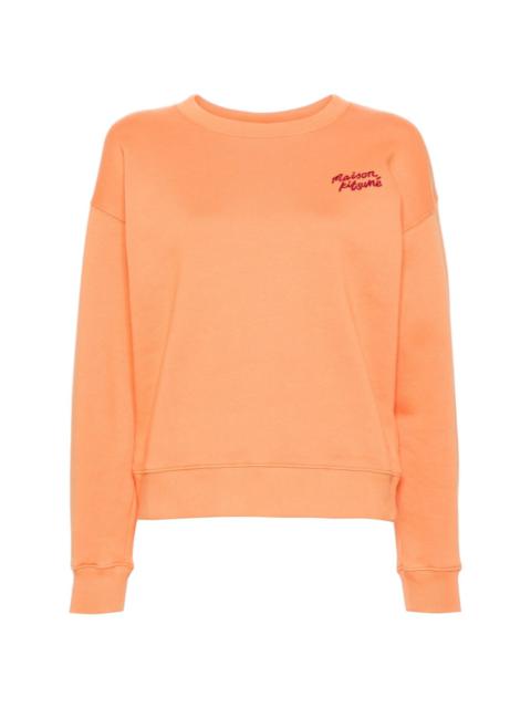 Maison Kitsuné logo-embroidered cotton sweatshirt