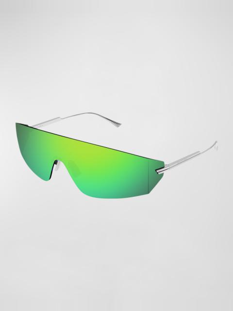 Rimless Metal Shield Sunglasses