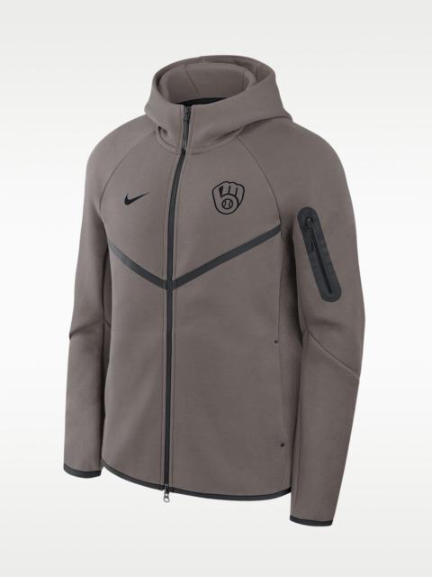 Nike Milwaukee Brewers Tech Fleece Men's Nike MLB Full-Zip Hooded Jacket