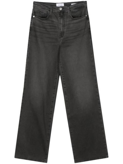 FRAME whiskering-effect washed straight-leg jeans