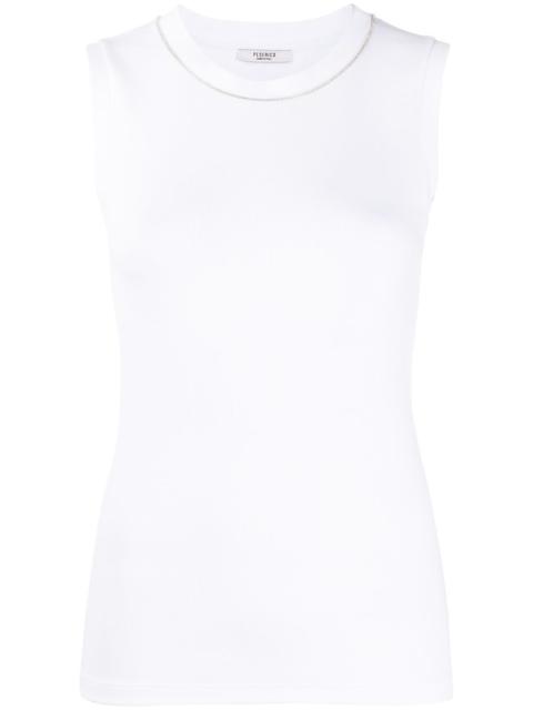 PESERICO beaded-trim tank top