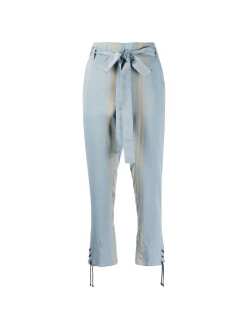 Ann Demeulemeester striped cropped trousers