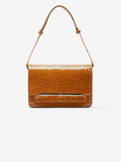 N°21 EDITH CROC-EFFECT LEATHER SHOULDER BAG