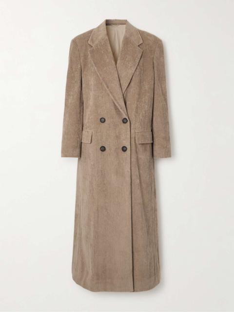 Brunello Cucinelli Double-breasted cotton-blend corduroy coat