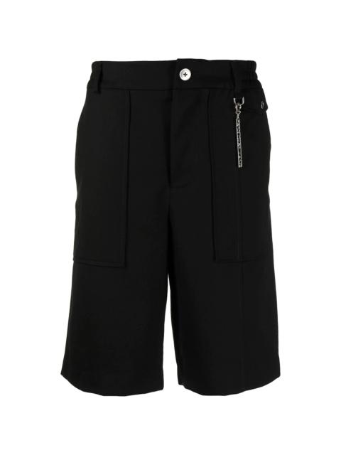 FENG CHEN WANG logo-charm Bermuda shorts