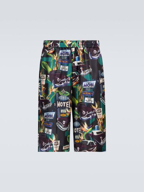 Givenchy Mulberry silk printed shorts