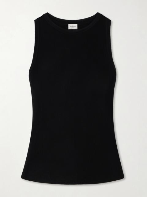SAINT LAURENT Ribbed-knit Tank