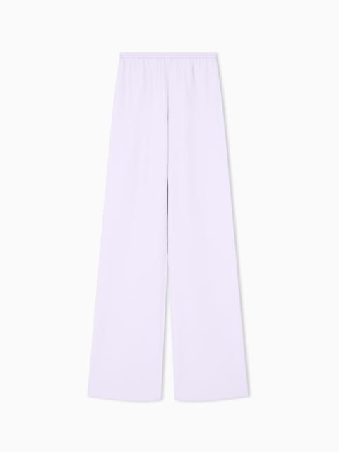 EMPORIO ARMANI TECHNO CADY WIDE-LEG TROUSERS WITH AN ELASTICATED WAISTBAND