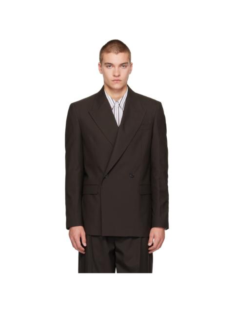 mfpen Brown Double Breasted Blazer