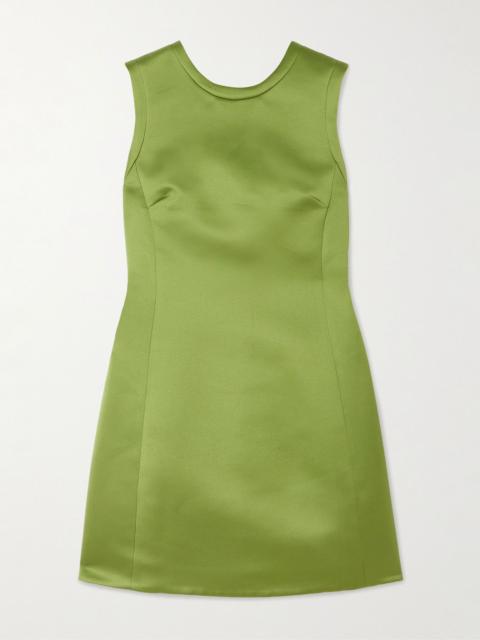 EMILIA WICKSTEAD Emmy duchesse-satin mini dress Green