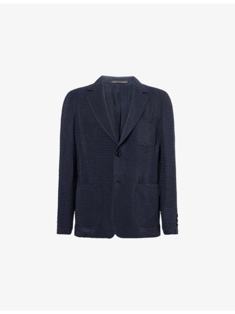 GIORGIO ARMANI Graphic-Print Long-Sleeve Woven Jacket