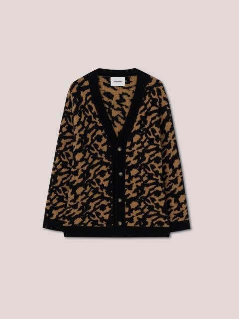 Nanushka YASIN - Compact boucle cardigan - Animal jacquard