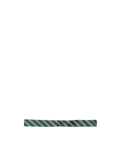 Brooks Brothers striped D-ring belt