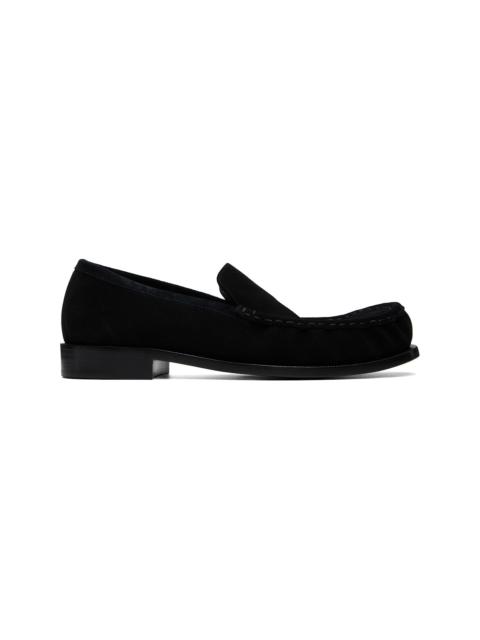 Dries Van Noten Black Suede Loafers